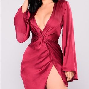 Fashion Nova Sugar Land Satin Dress
